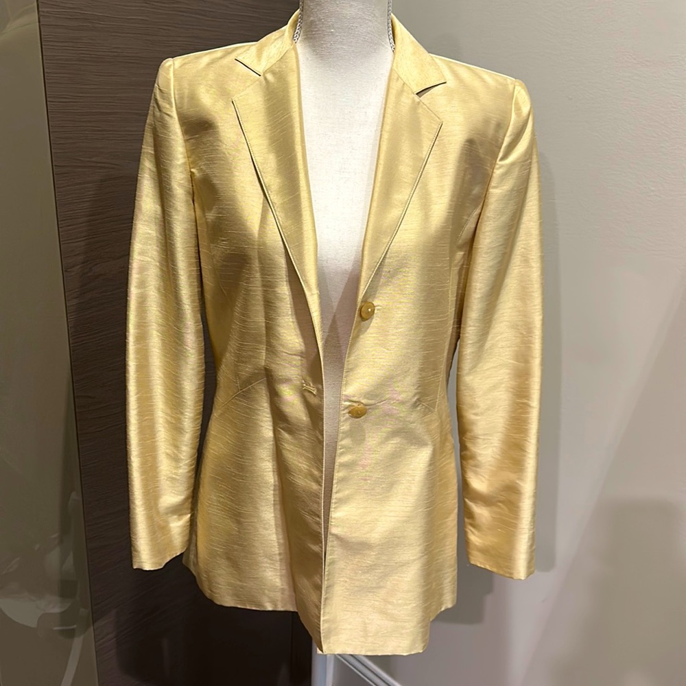 Champagne blazer and skirt set